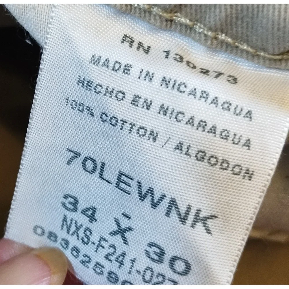 Wrangler Cargo Pants Khaki‎ Tan Mens 34x28 (Tag 34x30) Relaxed Utility GorpCore